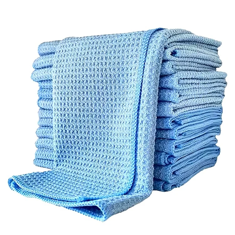 Serviette gaufrée en microfibre à séchage rapide | Nettoyage et séchage multi-surfaces